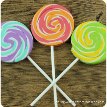 Creative Lollipop Shaped Cartoon Rubber Eraser